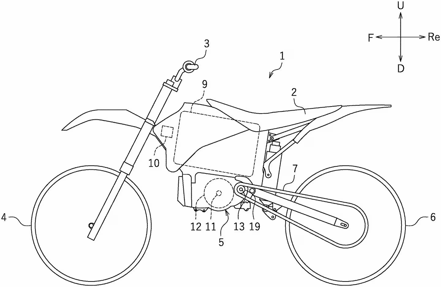 Electric Motocross -Новий патент від Yamaha
